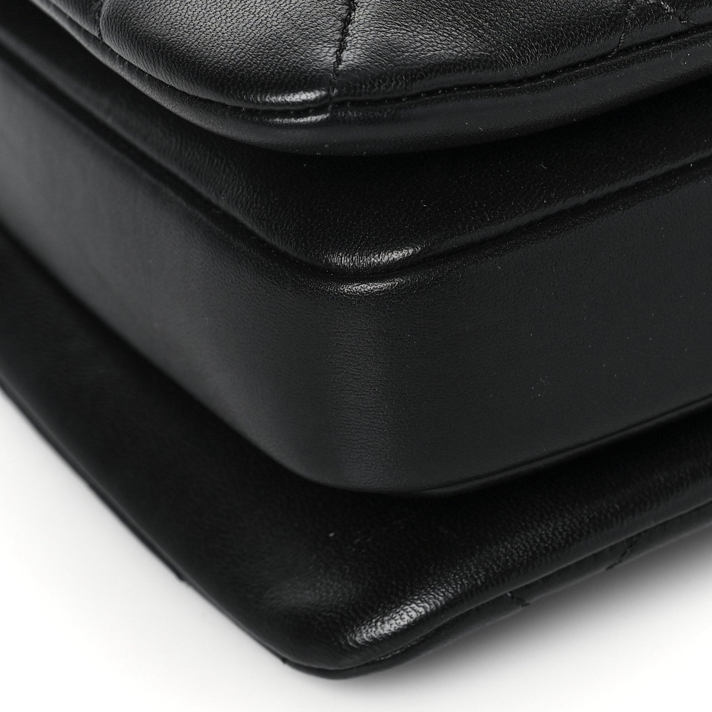 Lambskin Quilted Small Trendy CC Dual Handle Flap Bag Black