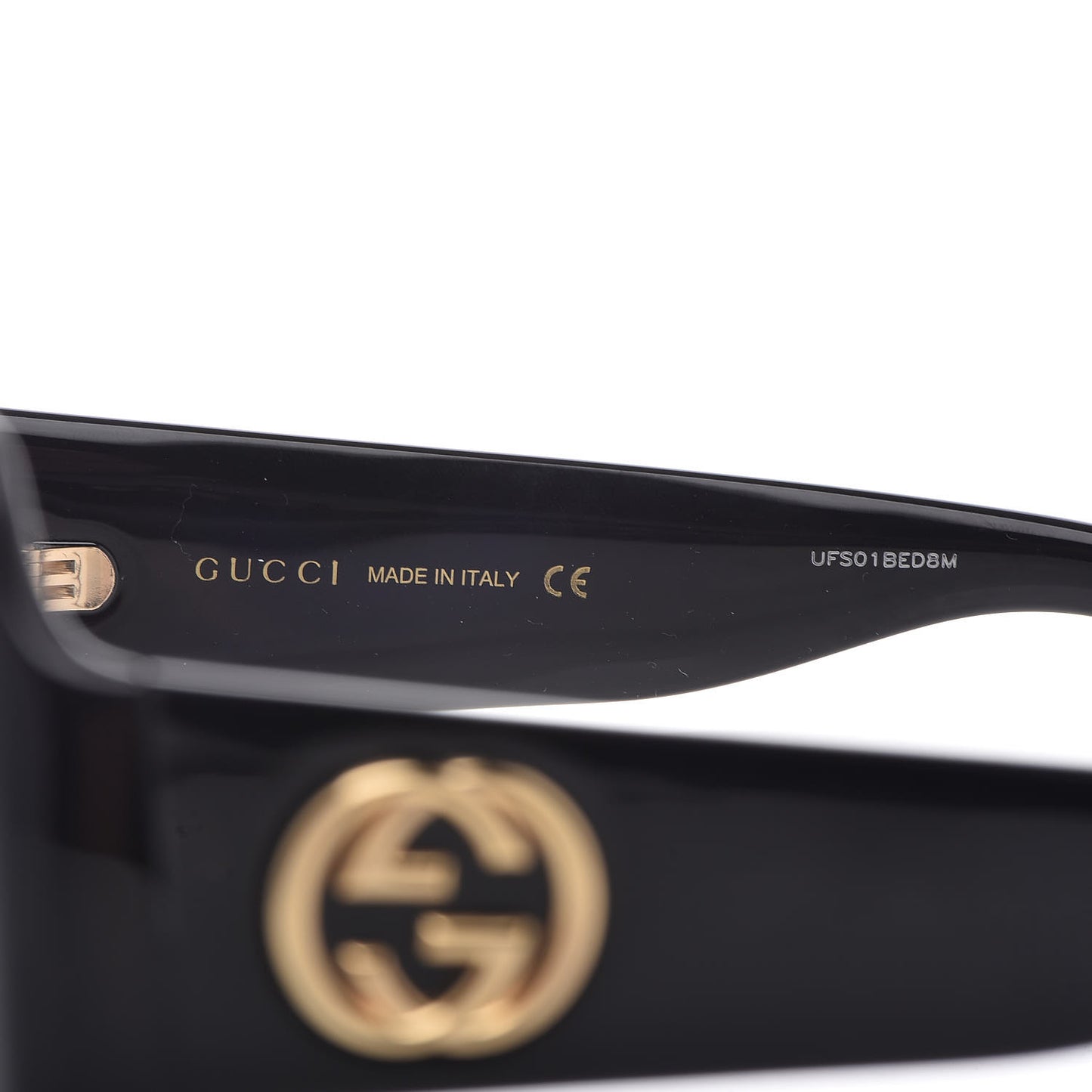 Acetate Square Frame Sunglasses GG 0053S Black