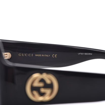 Gucci Acetate Square Frame Sunglasses GG 0053S Black 5 of 9