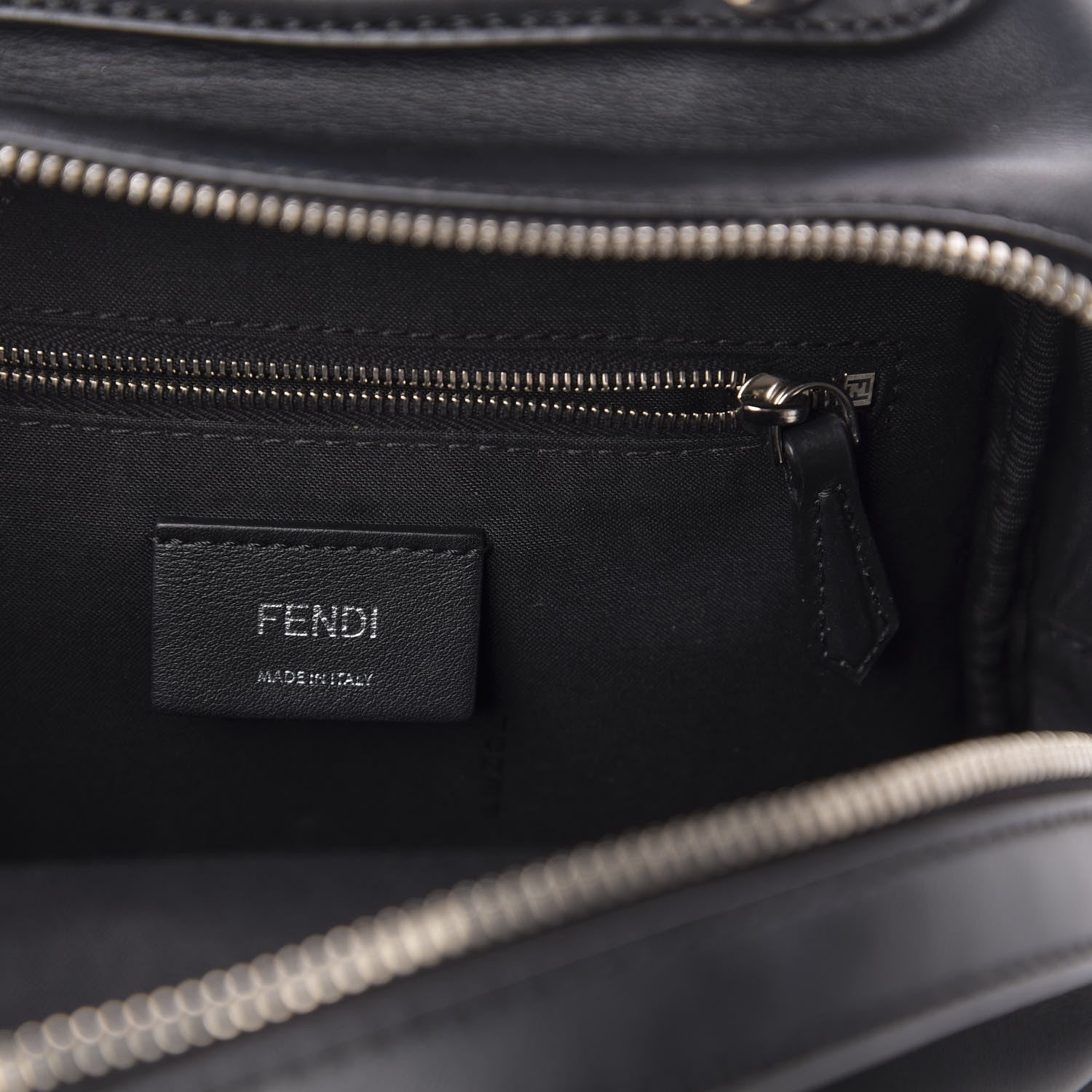 Fendi Vitello Century Fun Fair Metal Studded Mini Backpack Black Multicolor 5 of 10