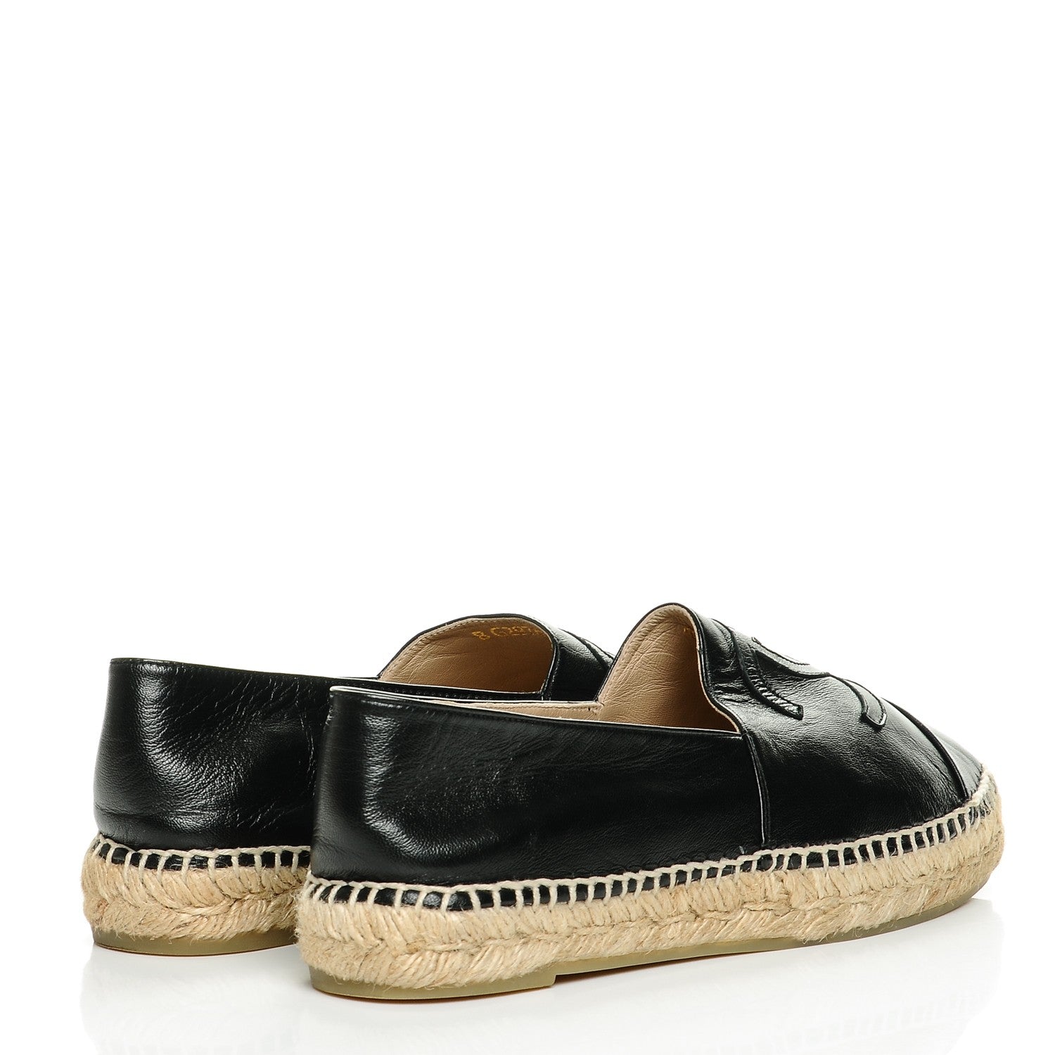 Chanel Lambskin CC Espadrilles 40 Black 4 of 10
