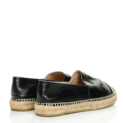 Chanel Lambskin CC Espadrilles 40 Black 4 of 10