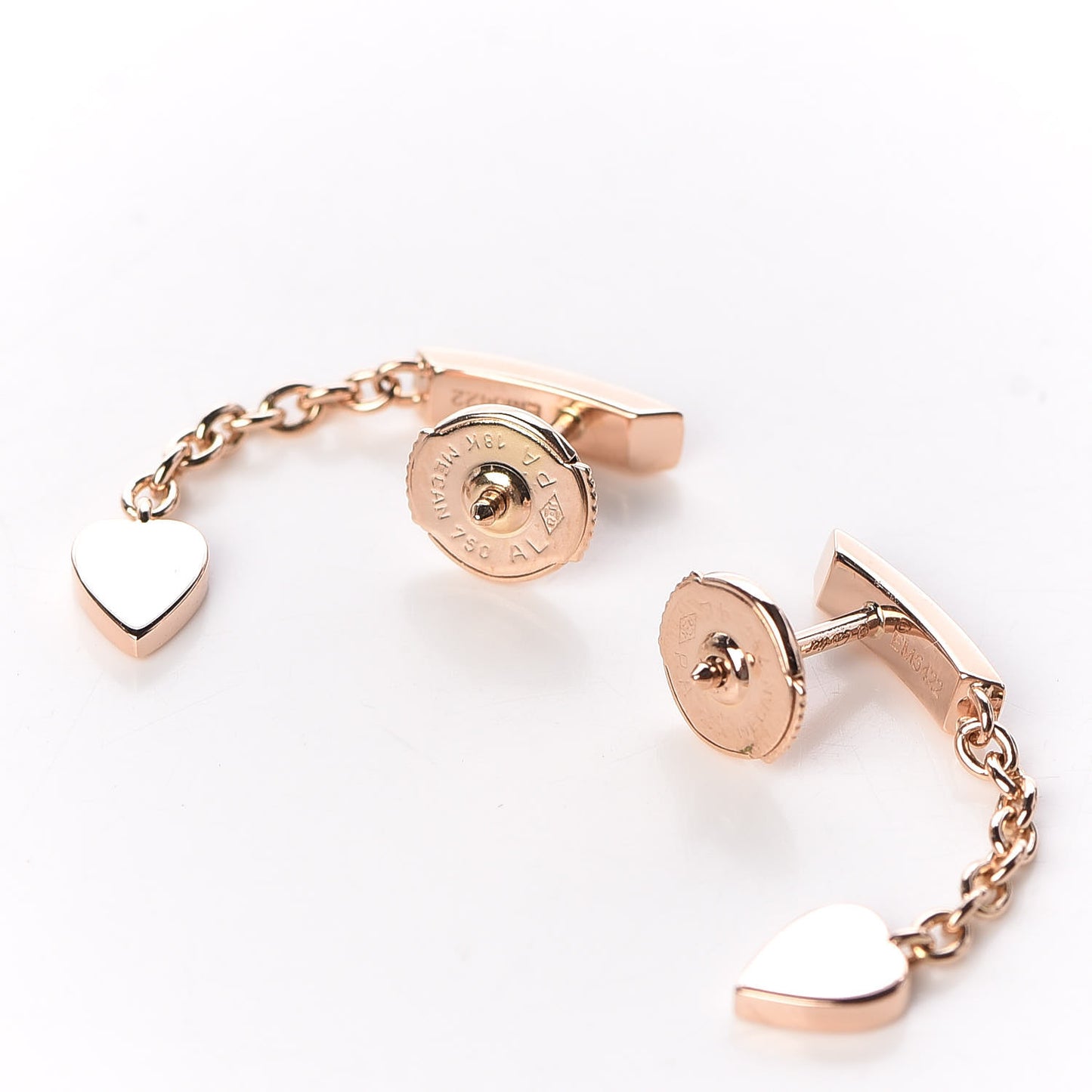 18K Pink Gold Mon Amour Heart Drop Earrings