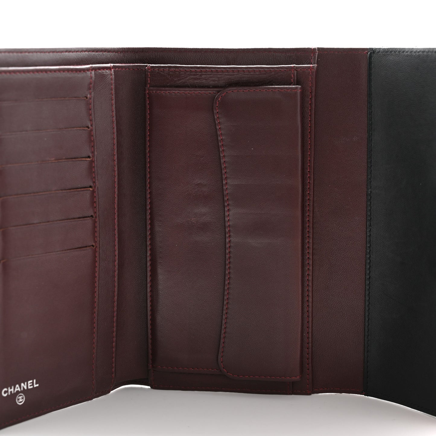 Lambskin Quilted Small Flap Wallet Black