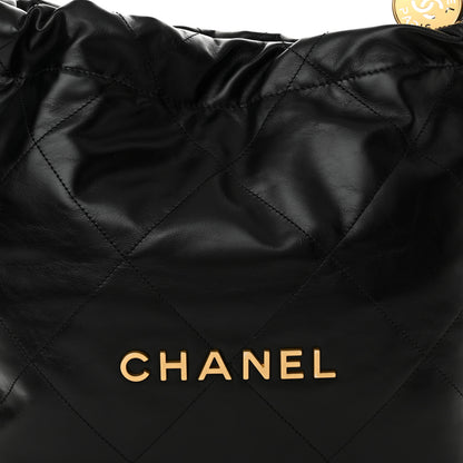Chanel Shiny Calfskin Quilted Small Chanel 22 Black 9 of 11