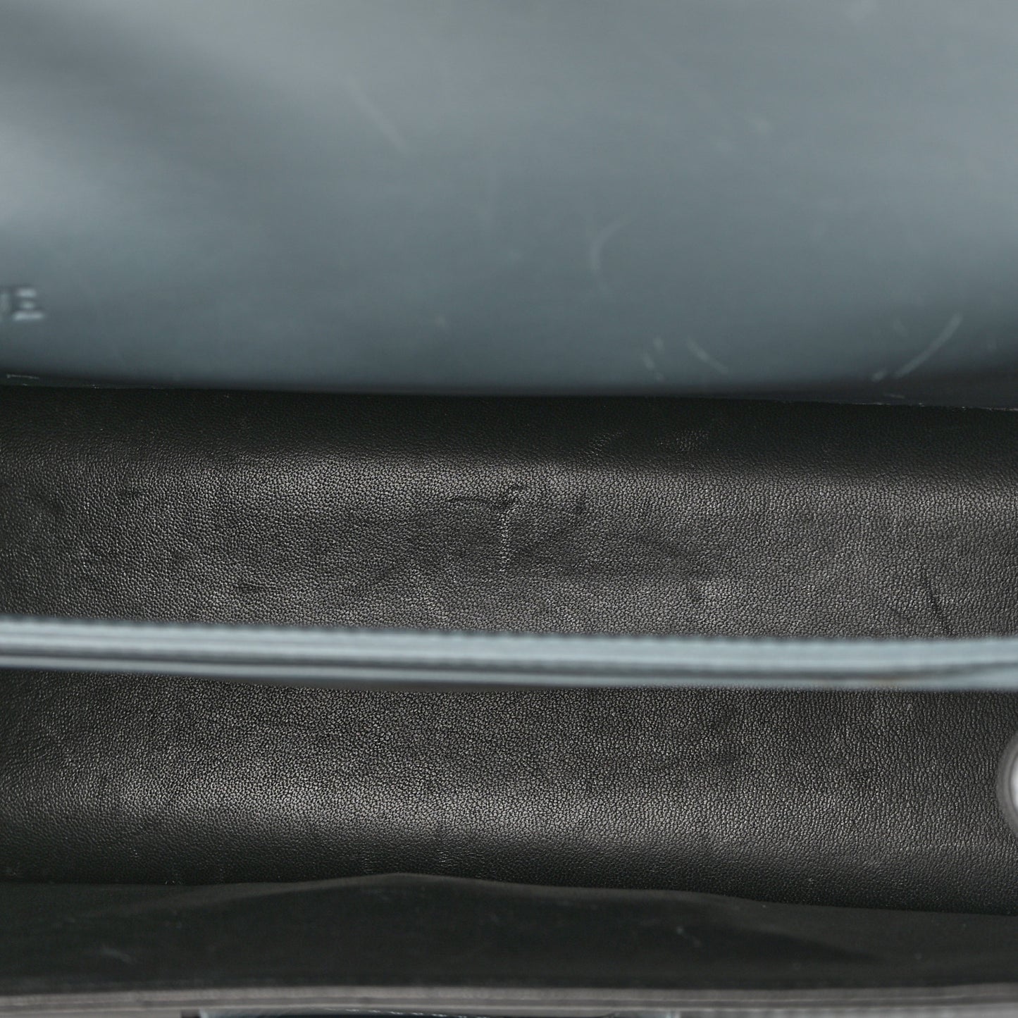 Calfskin Small Barcelona Shoulder Bag Stone Blue