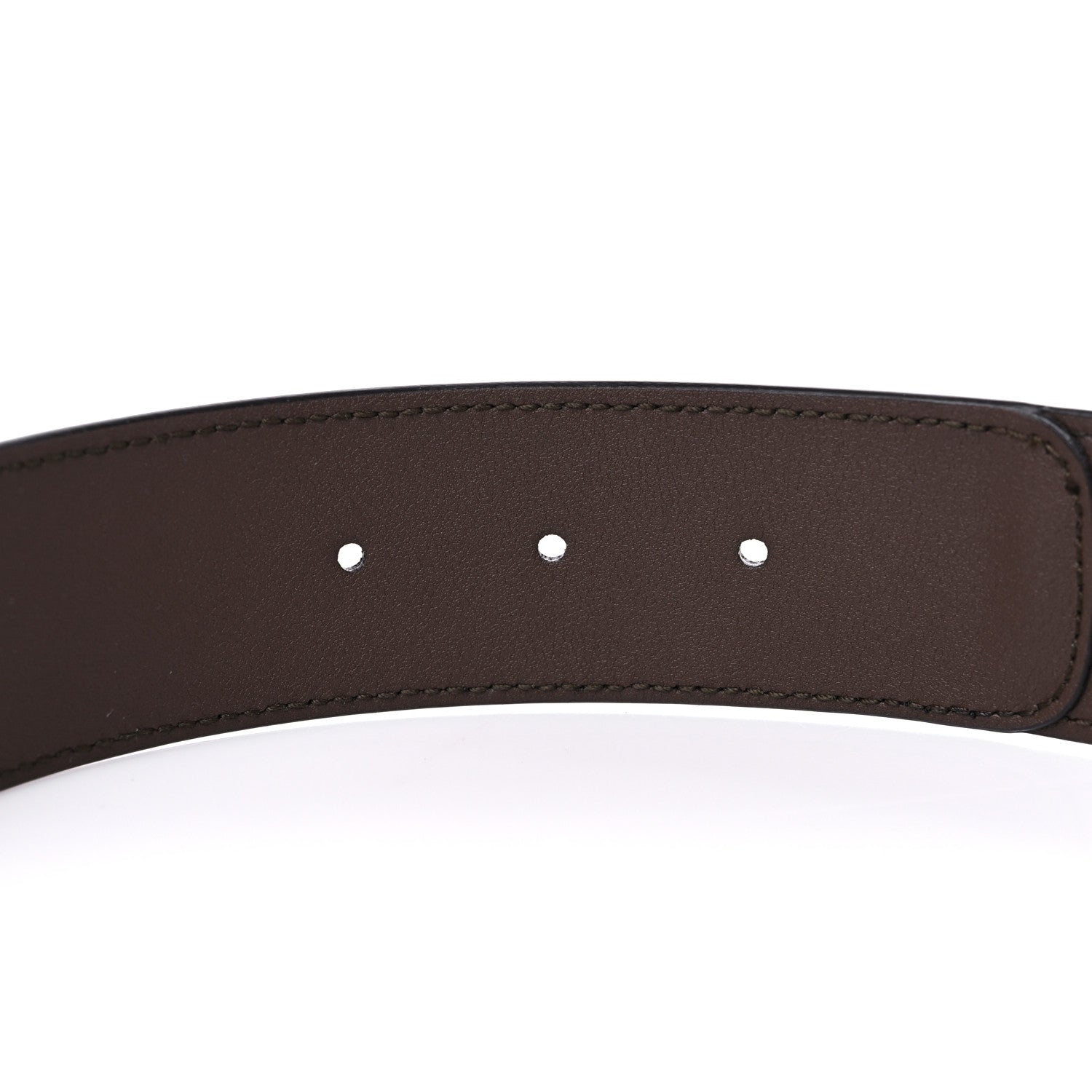 Gucci GG Supreme Monogram Matte Plutone Calfskin Double G 40mm Belt 80 32 Beige Ebony New Acero 4 of 5