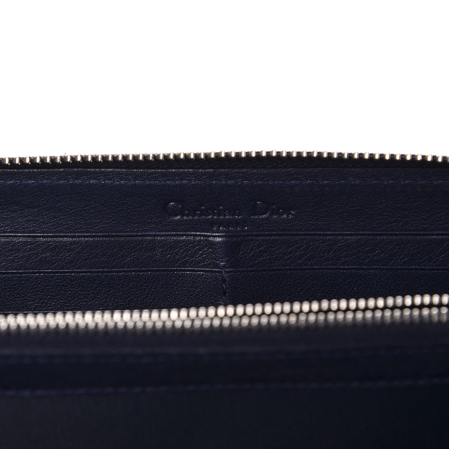 Patent Cannage Voyageur Zip Around Wallet Saphir