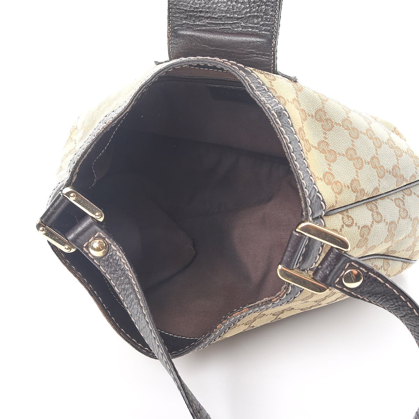 Monogram Medium New Ladies Web Hobo Dark Brown