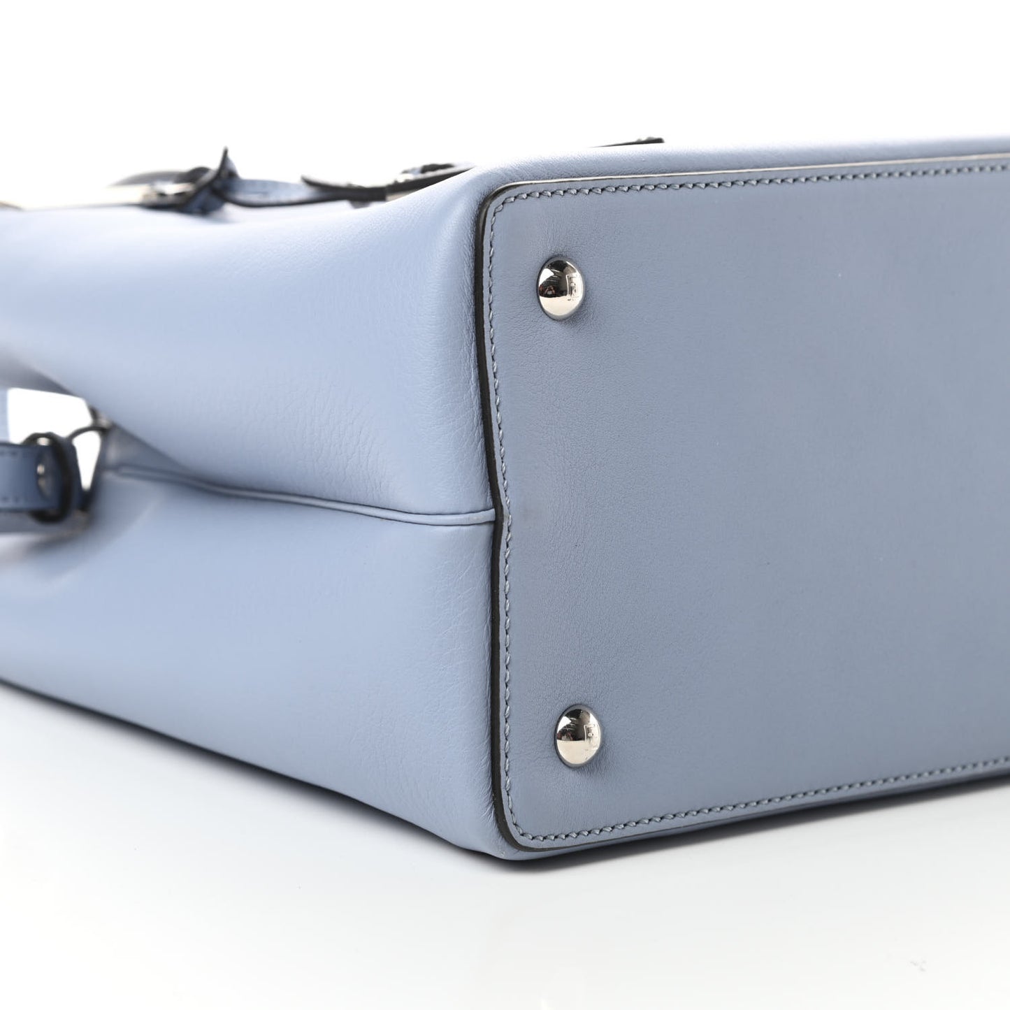 Vitello Dolce Century Petite 2Jours Tote Azzurro Sky Cuoio