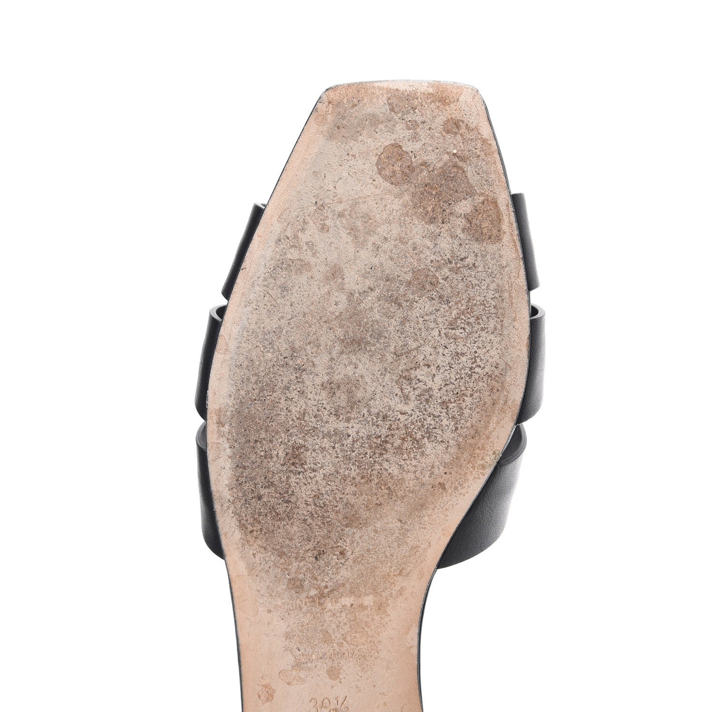 Calfskin Nu Pied 05 Slide Sandals 39.5 Black