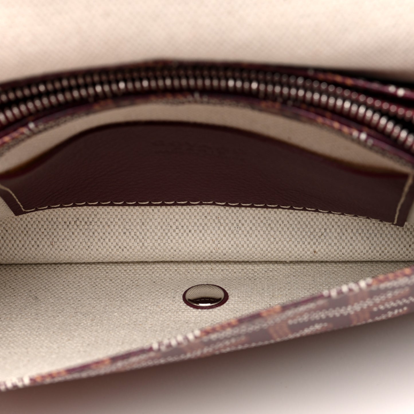 Goyardine Plumet Wallet Clutch Burgundy