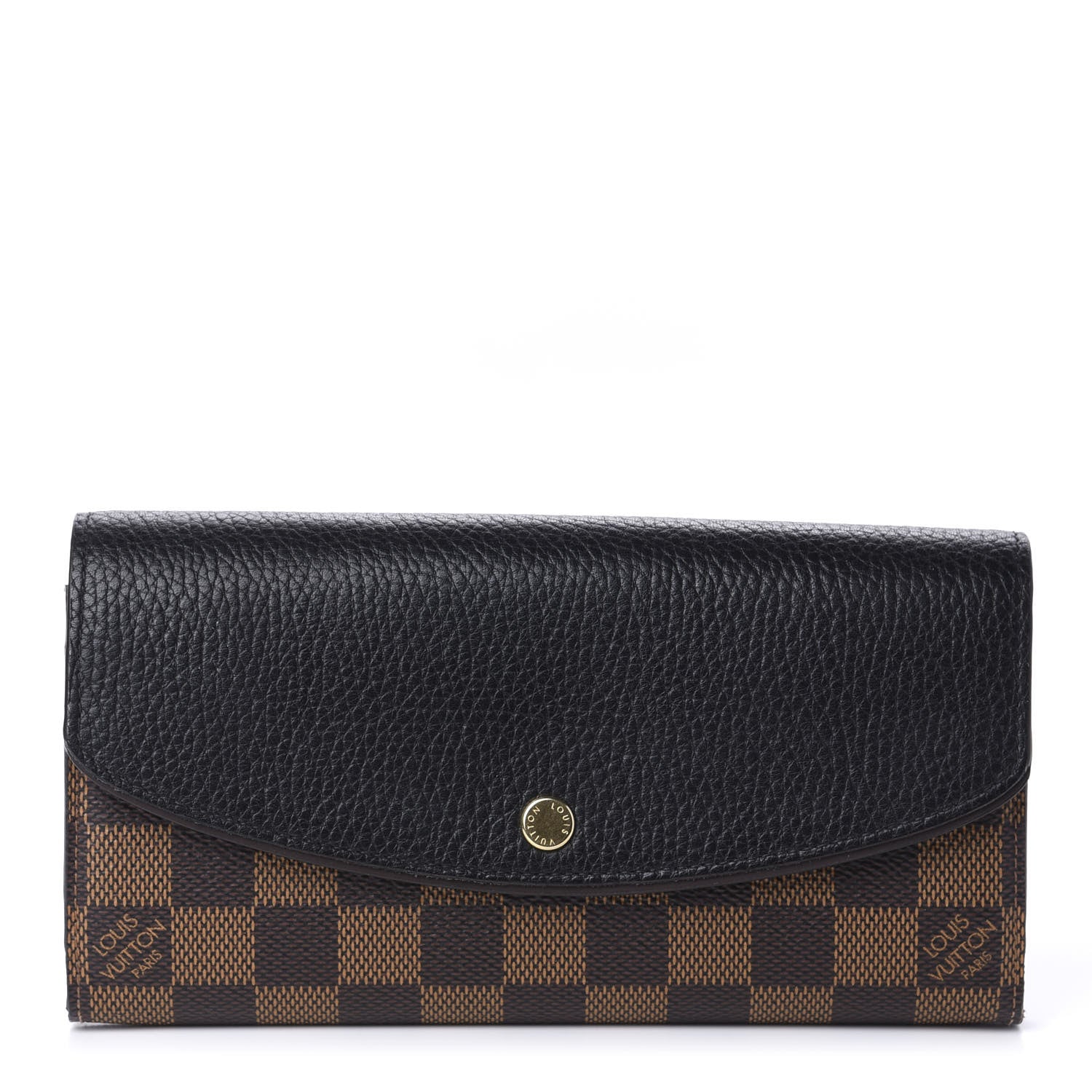 Louis Vuitton Damier Ebene Normandy Wallet Black 1 of 10