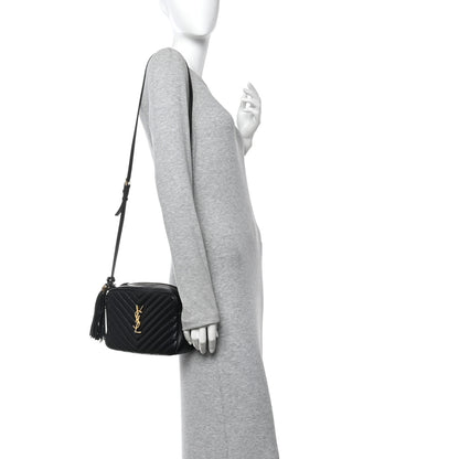 Saint Laurent Calfskin Matelasse Monogram Lou Camera Bag Black 2 of 10