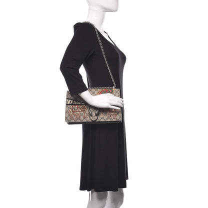 Gucci GG Supreme Monogram Elaphe Elephant Embroidered Small Dionysus Shoulder Bag 2 of 10