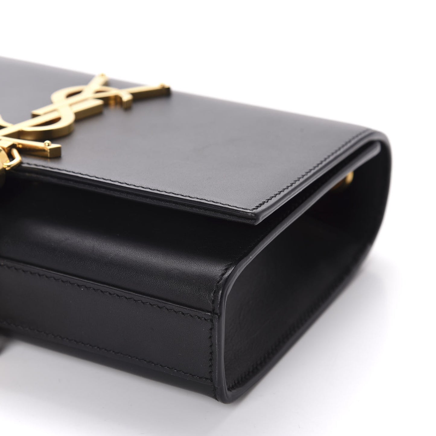 Calfskin Small Classic Monogram Kate Tassel Satchel Black