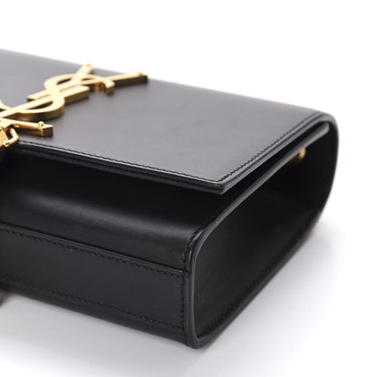 Saint Laurent Calfskin Small Classic Monogram Kate Tassel Satchel Black 7 of 10