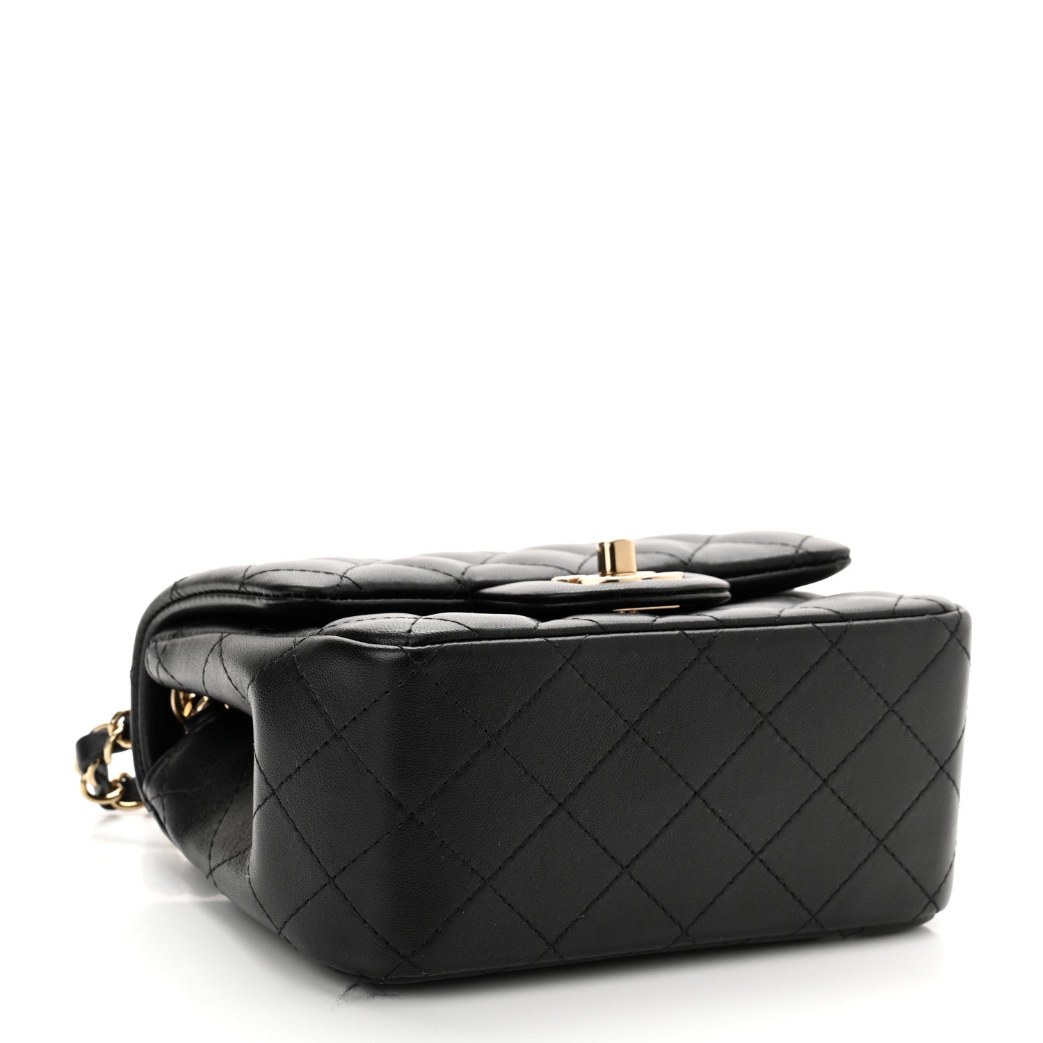 Chanel Lambskin Quilted Mini Square Flap Black 4 of 13