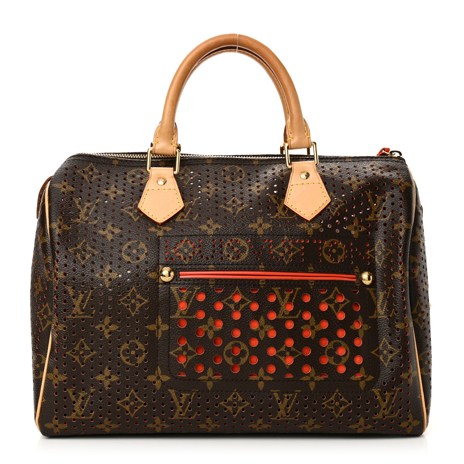 Louis Vuitton Monogram Perforated Speedy 30 Orange 1 of 10