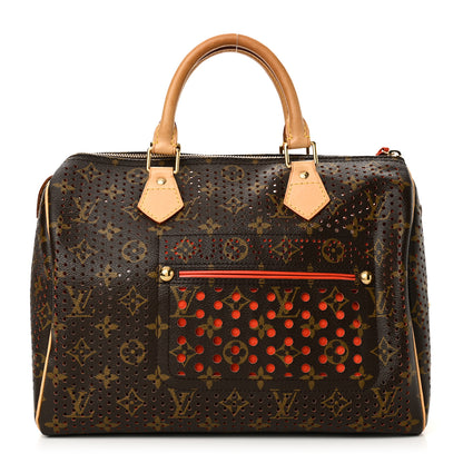 Louis Vuitton Monogram Perforated Speedy 30 Orange 1 of 10