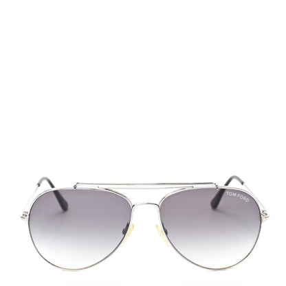 Tom Ford Indiana Aviator Sunglasses TF497 Silver 2 of 6