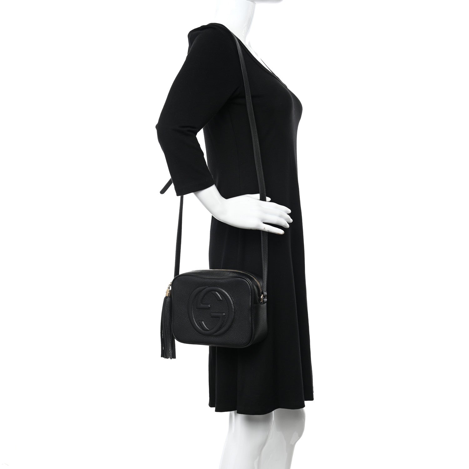 Gucci Pebbled Calfskin Small Soho Disco Bag Black 2 of 11