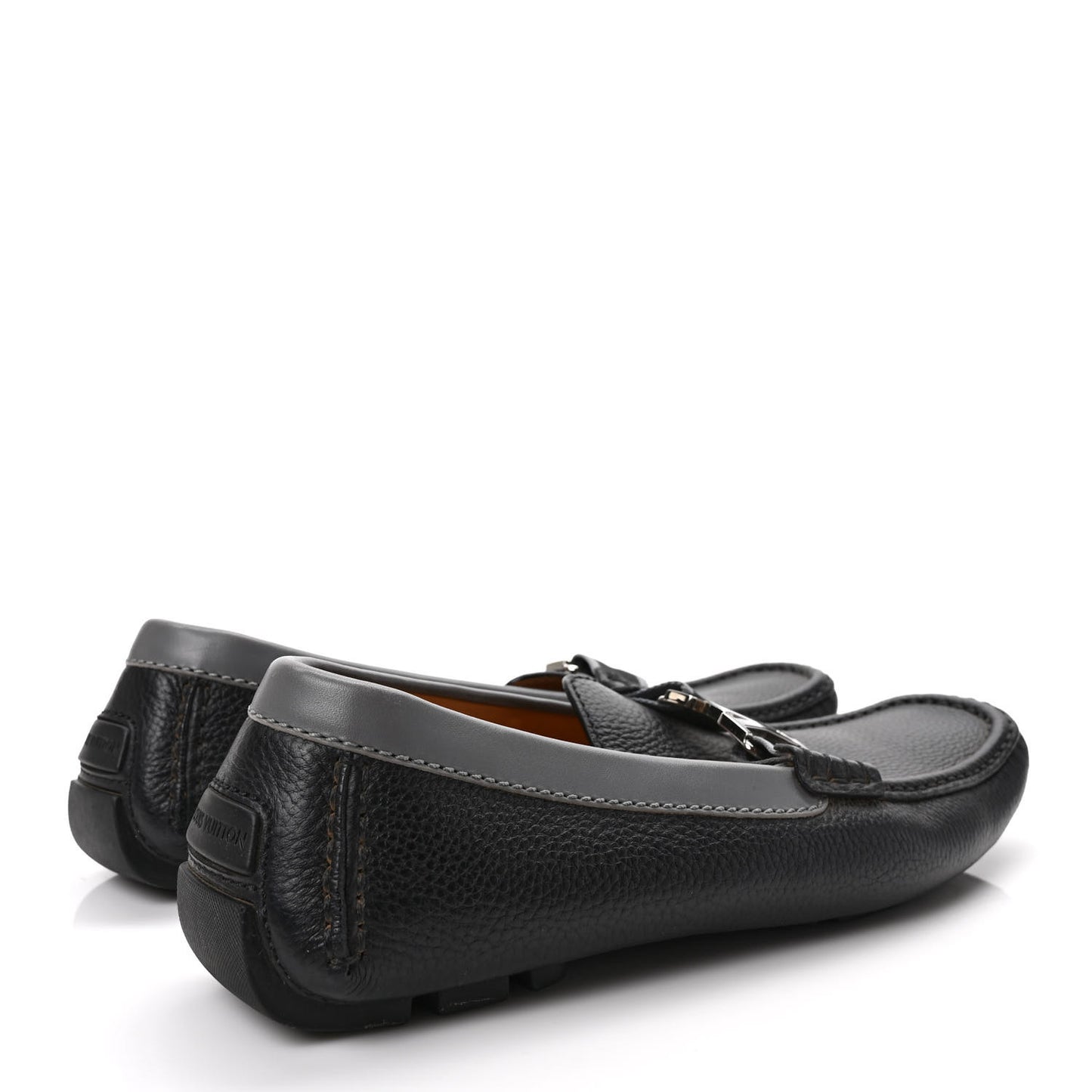 Calfskin Mens Monte Carlo Shoe Moccasin Loafers 9 Black