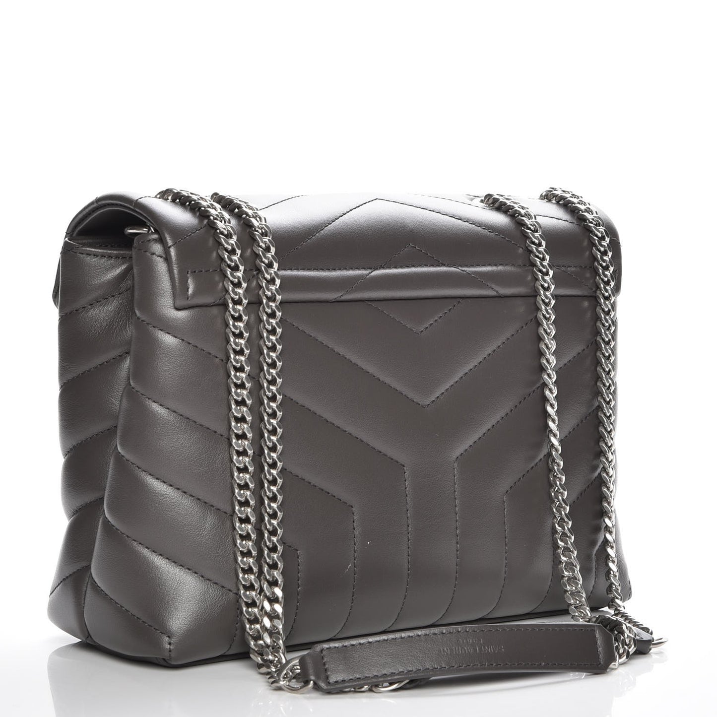 Calfskin Y Quilted Monogram Small Loulou Chain Satchel Earth
