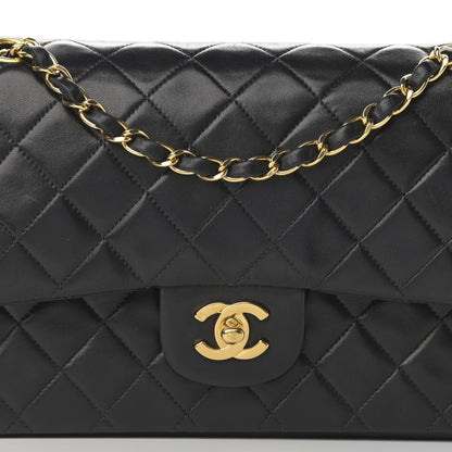 Chanel Lambskin Quilted Medium Double Flap Black 9 of 16