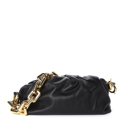 Bottega Veneta Calfskin The Pouch Chain Black 1 of 10