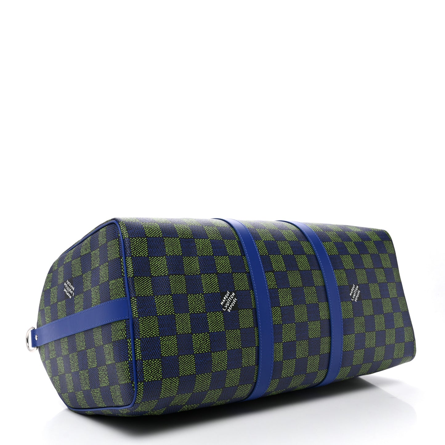 Damier Heritage Keepall Bandouliere 50 Blue Green