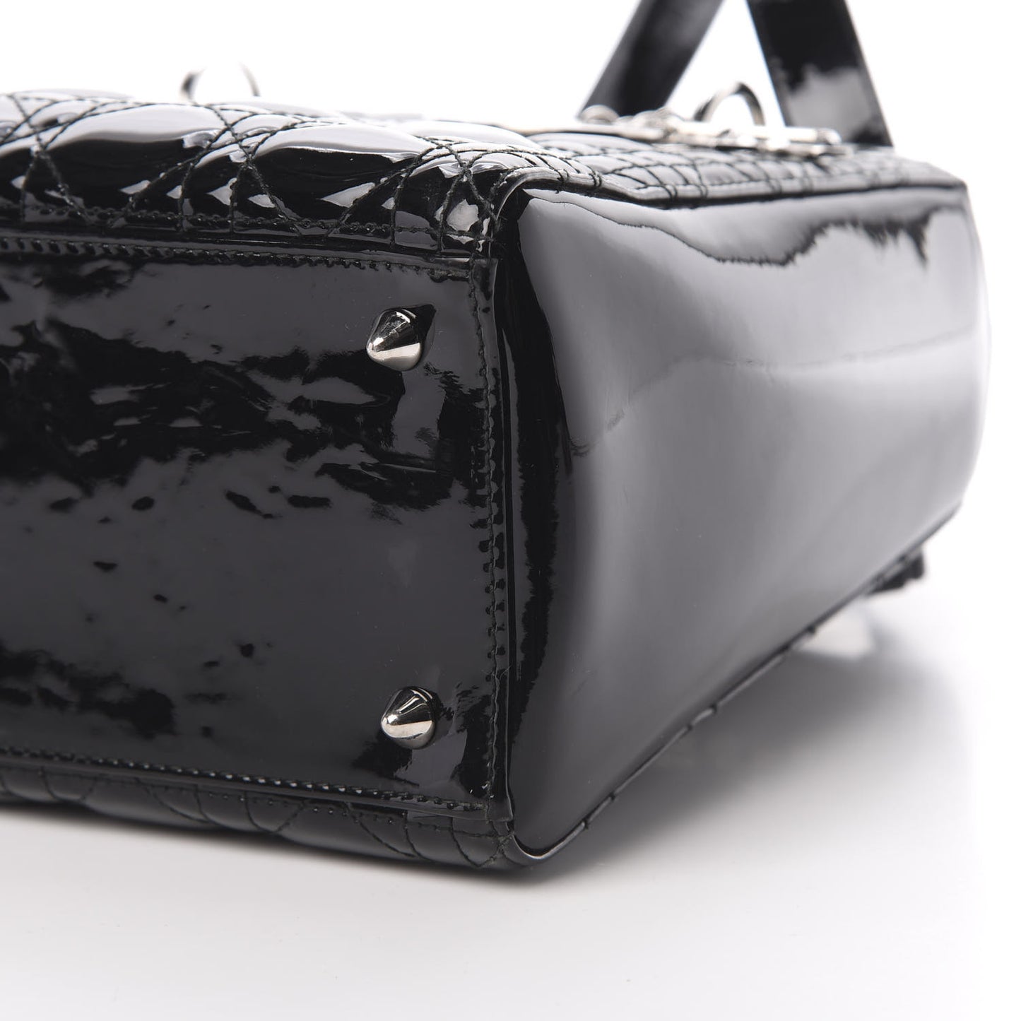 Patent Cannage Medium Lady Dior Black