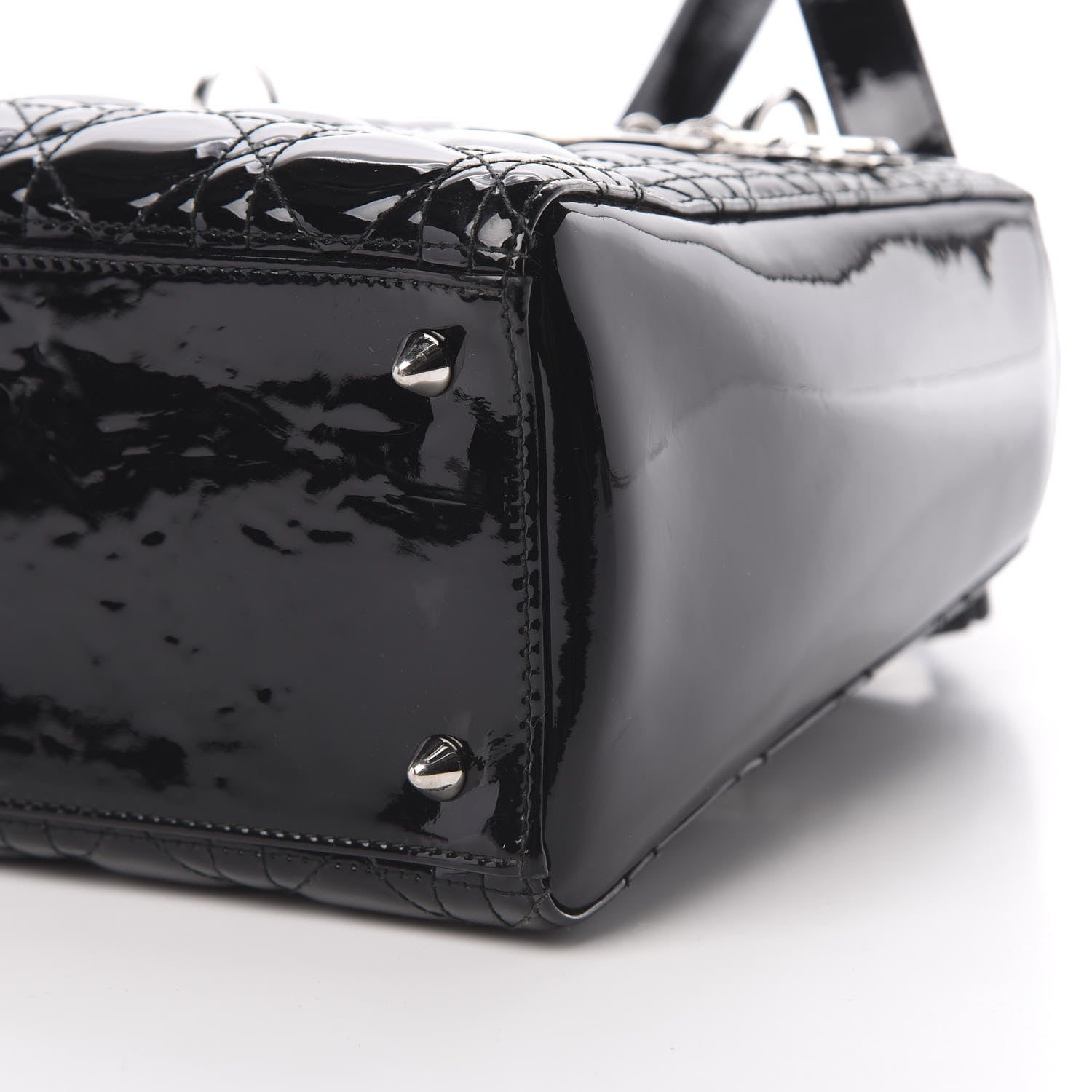 Christian Dior Patent Cannage Medium Lady Dior Black 9 of 13