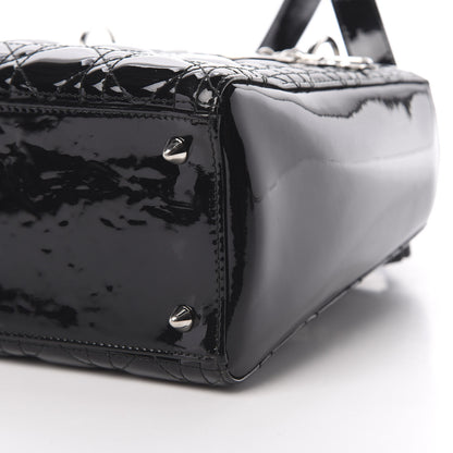 Christian Dior Patent Cannage Medium Lady Dior Black 9 of 13