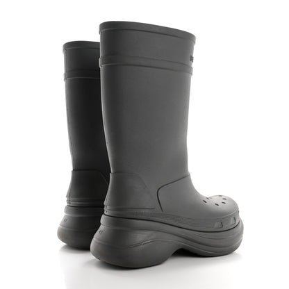 Balenciaga X CROCS Rubber Womens Rain Boots 41 Grafite 4 of 8