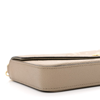 Louis Vuitton Empreinte Monogram Giant Felicie Pochette Tourterelle Creme 11 of 13