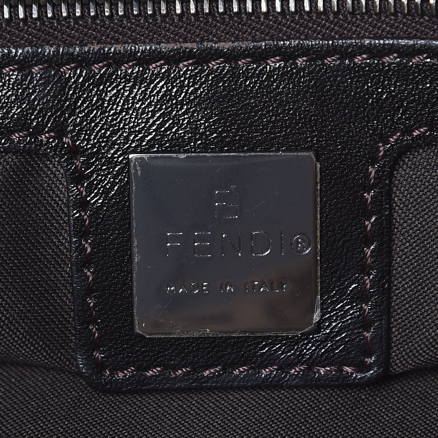 Fendi Zucchino Mama Baguette Dark Brown 6 of 10