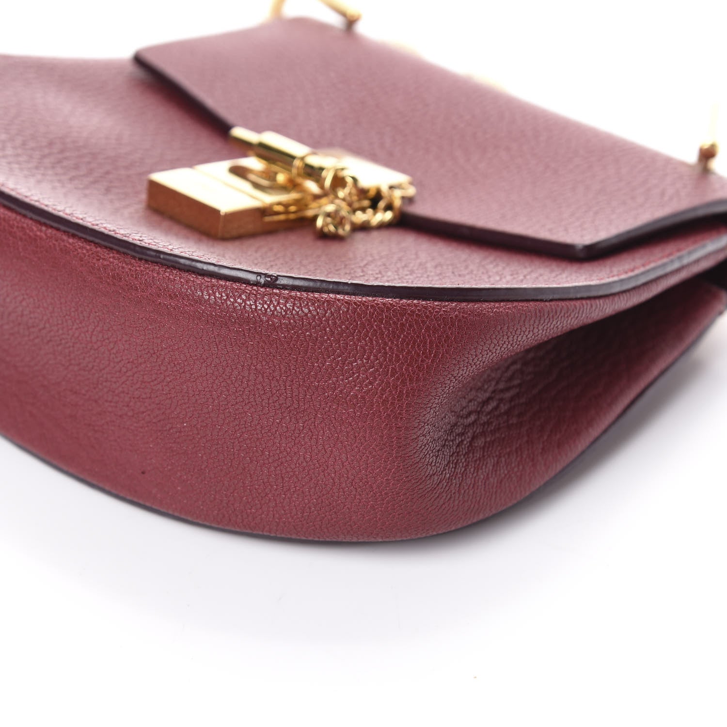 Chloe Grained Lambskin Mini Drew Shoulder Bag Sienna Red 8 of 8