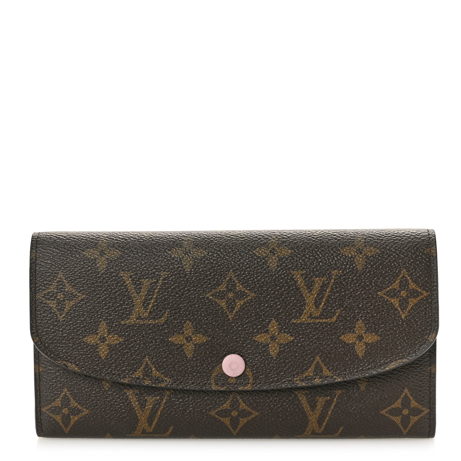 Louis Vuitton Damier Ebene Emilie Wallet Rose Ballerine 1 of 7