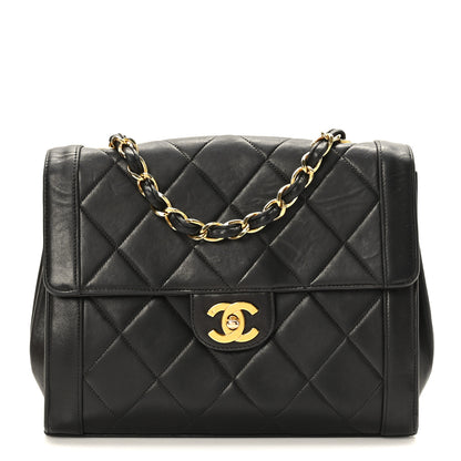 Chanel Lambskin Quilted Mini Square Shoulder Flap Bag Black 1 of 10