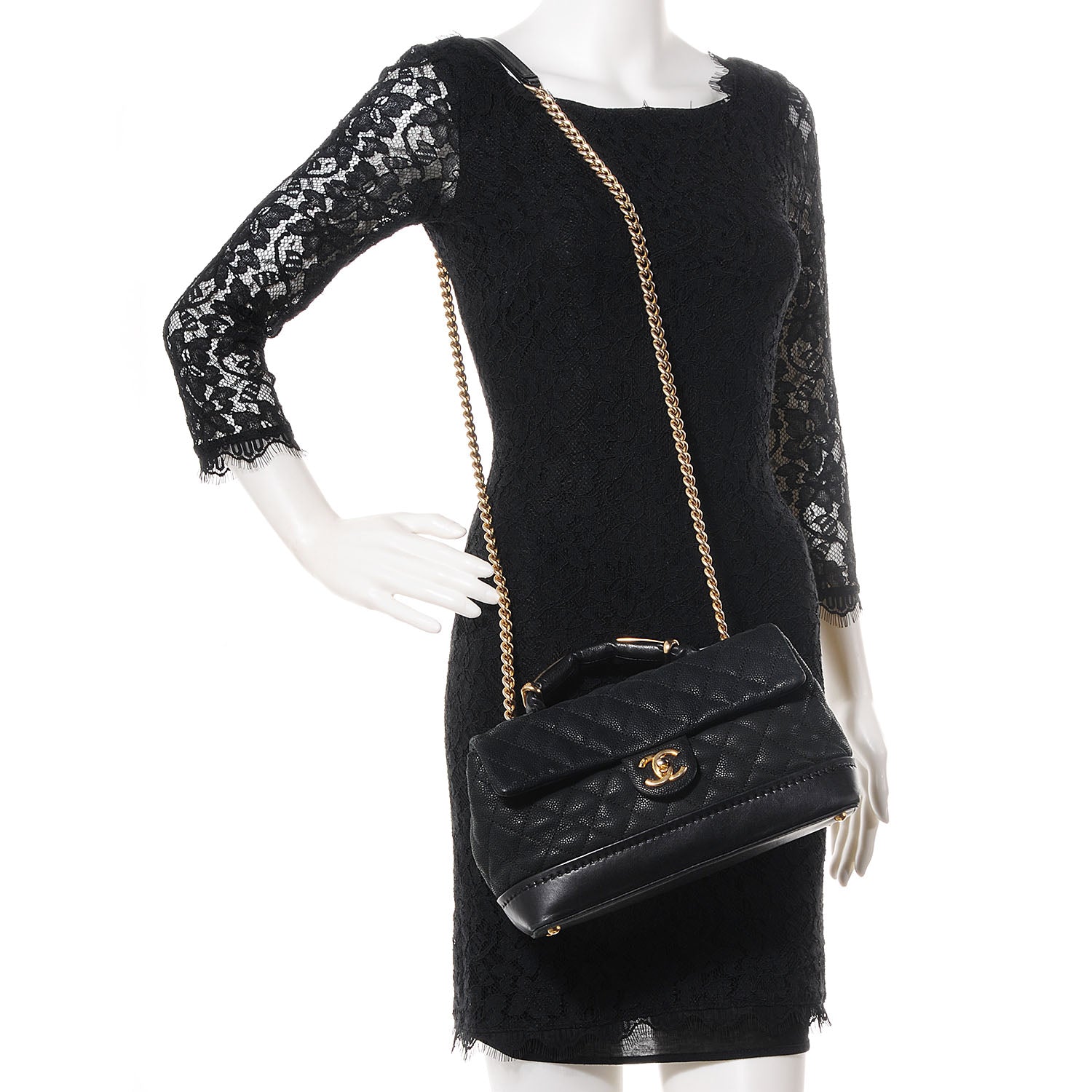Chanel Iridescent Grained Calfskin Medium Globe Trotter Flap Black 2 of 10