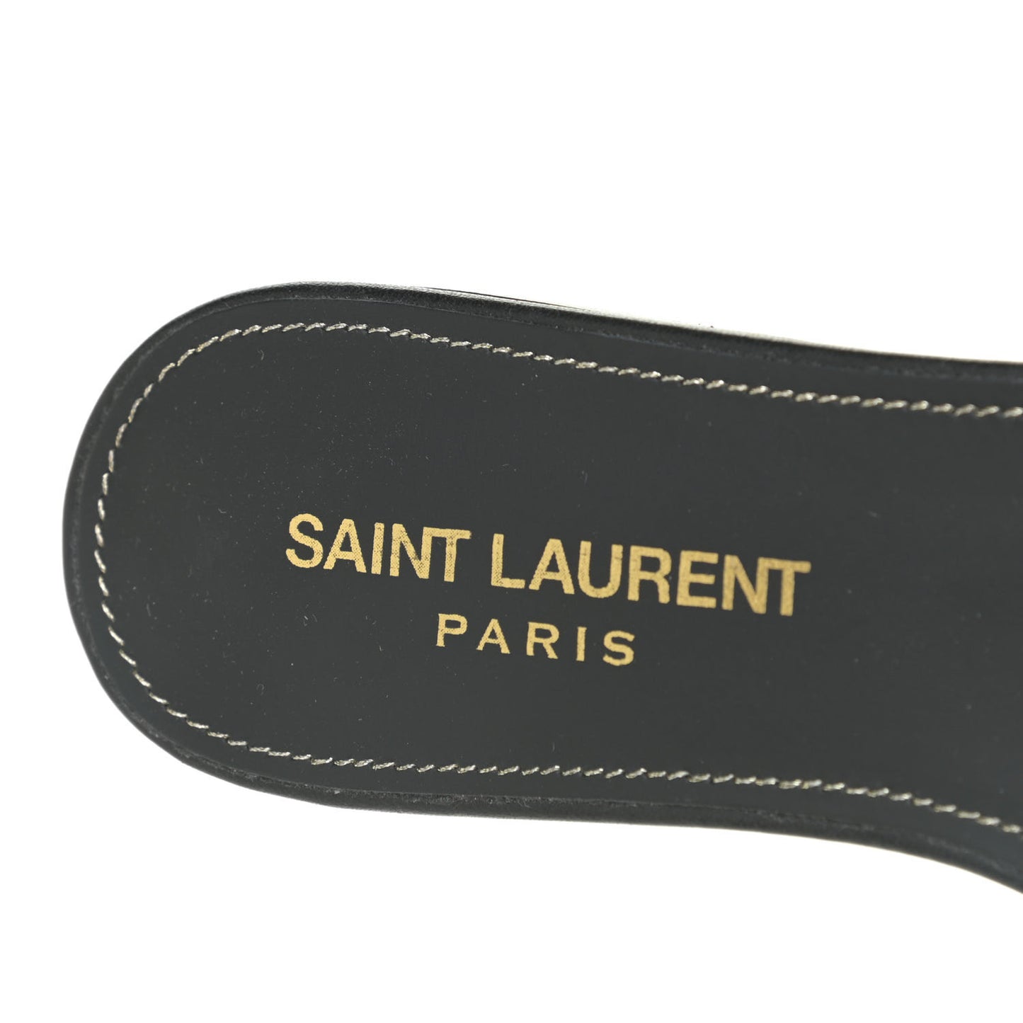 Calfskin Tribute 05 Slide Sandals 35.5 Black
