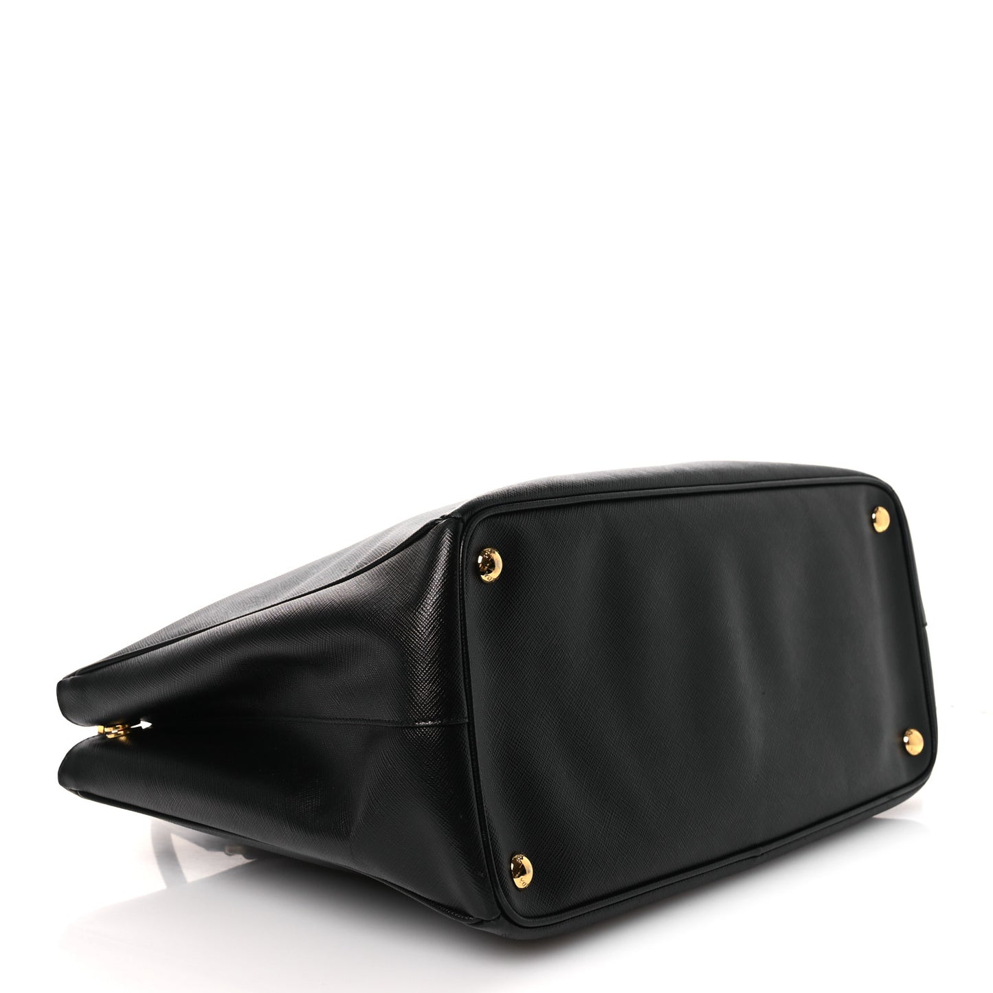 Saffiano Large Galleria Double Zip Tote Black