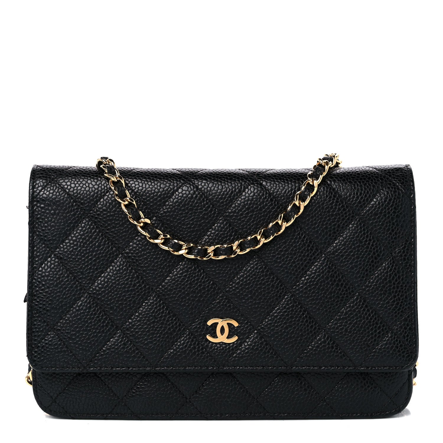 Chanel Caviar Quilted Wallet on Chain WOC Black 1 of 14