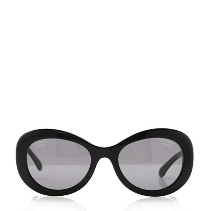 Chanel Acetate Polarized Oval CC Sunglasses 5469-B-A 2 of 8