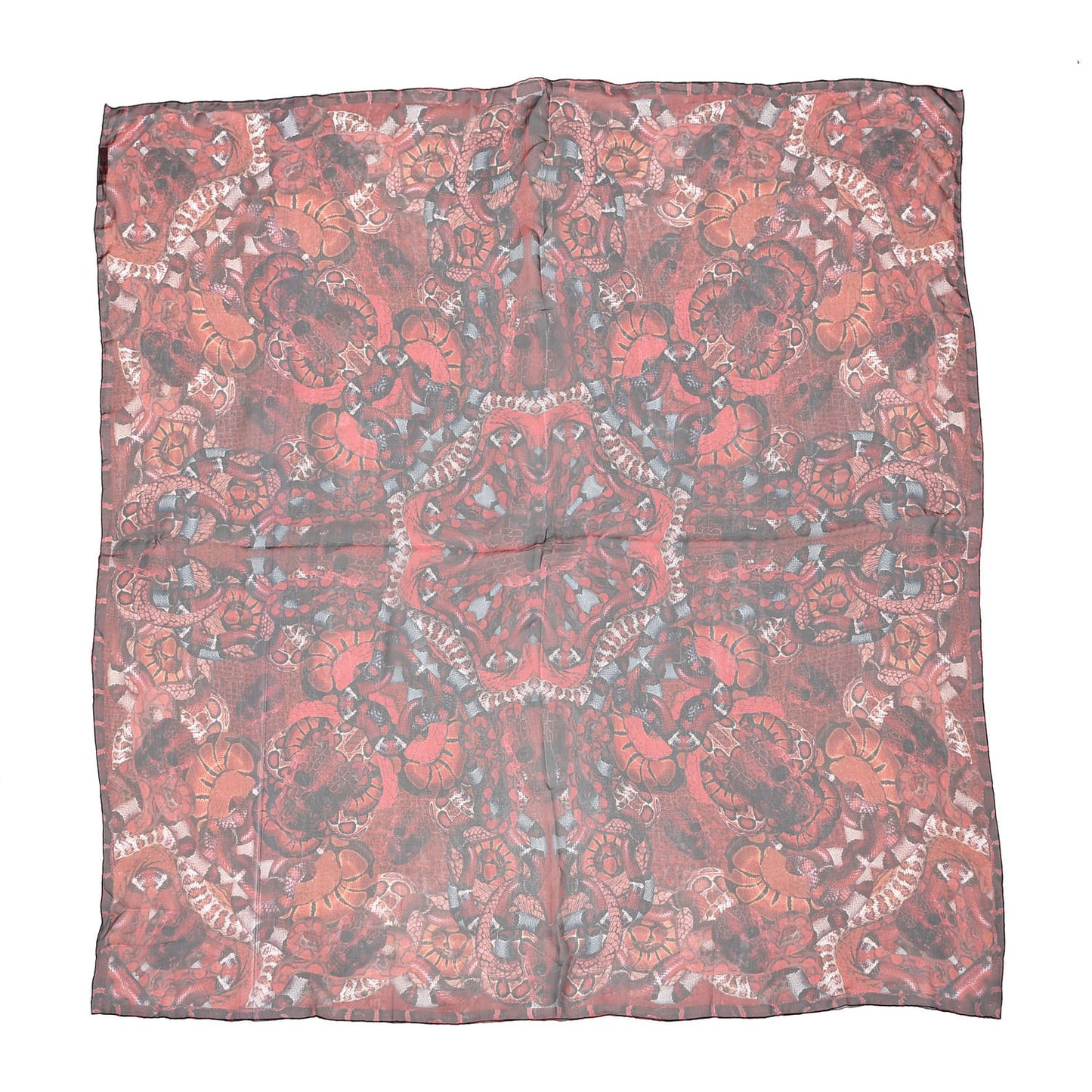 Silk Chiffon Chinese New Year Scarf Red