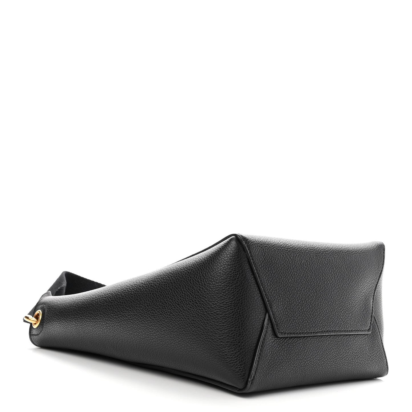 Soft Grained Calfskin Small Sangle Bucket Bag Black