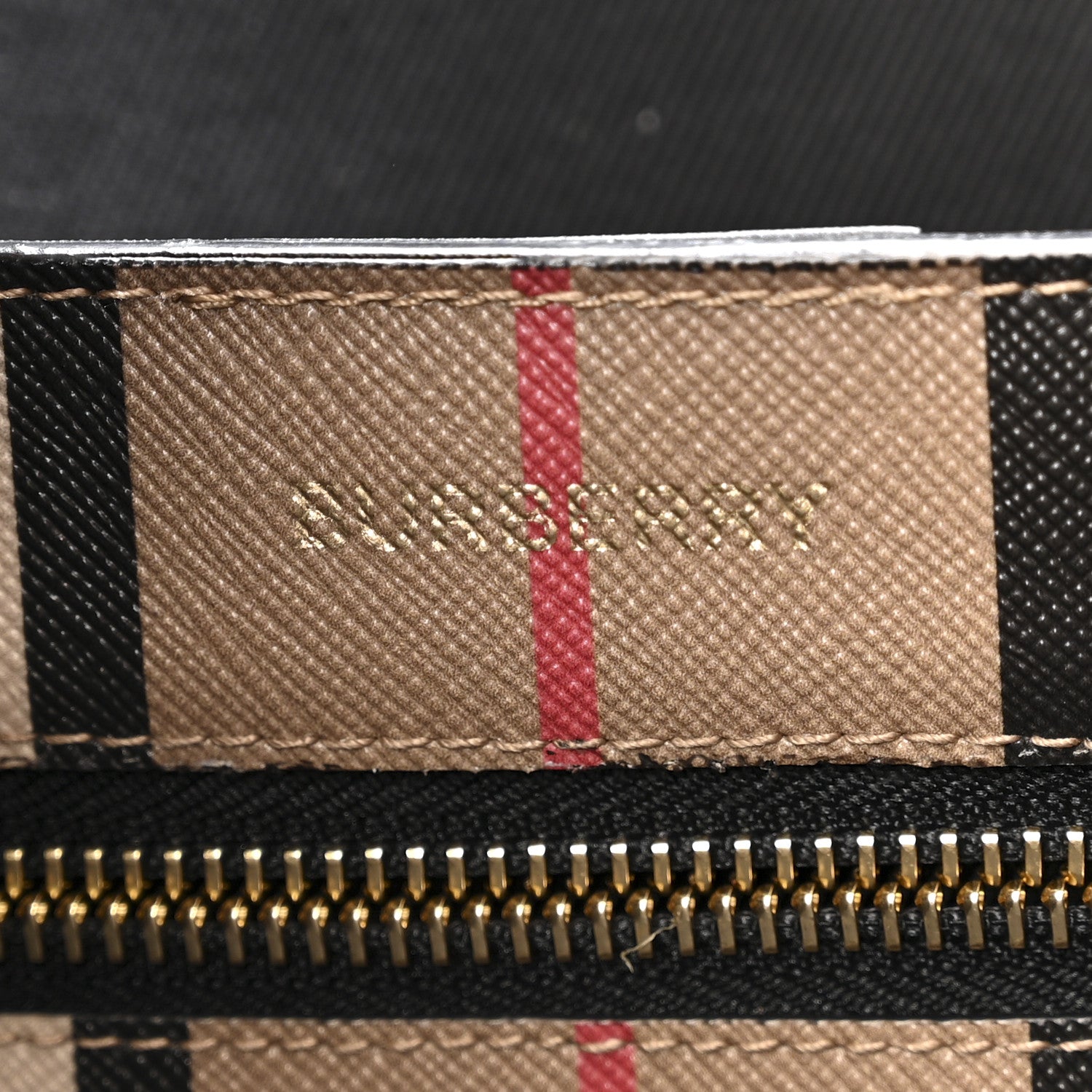 Burberry E-Canvas Stripe Book Tote Tan Archive Beige 6 of 15
