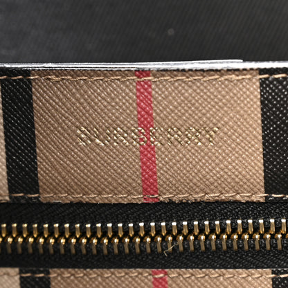 Burberry E-Canvas Stripe Book Tote Tan Archive Beige 6 of 15