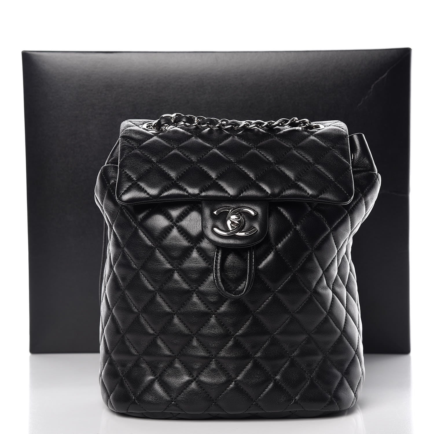 Chanel Calfskin Quilted Small Urban Spirit Backpack Black 13 of 13